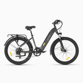 DYU C1 26" Electric Bicycle - 250W Motor 36V10Ah Battery 60KM Range Disc Brakes Blue-gray